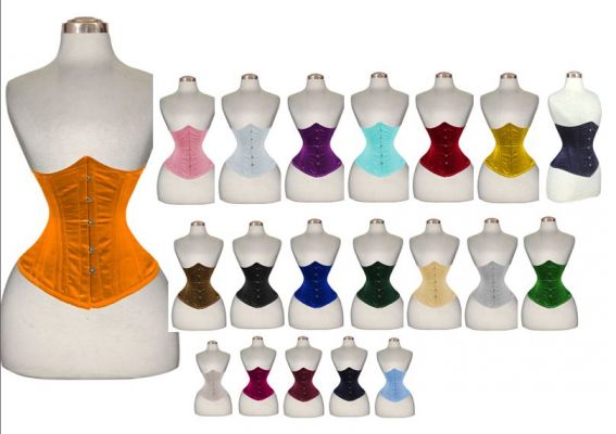 Under Bust New Style  colorful Satin  Corsets